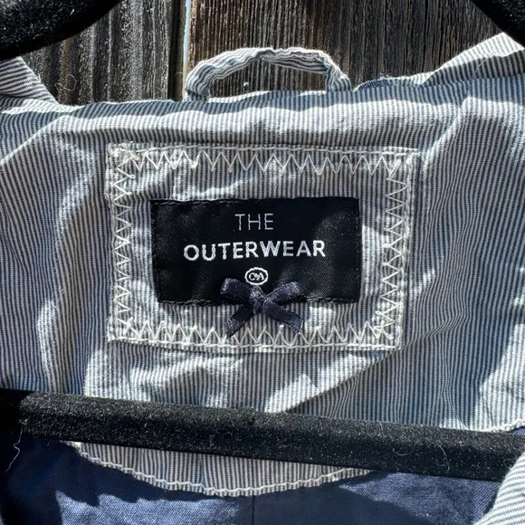 CLEARANCE 3/$15 Blue and White Striped C&A Outerwear Company anorak jacket mediu - Picture 3 of 15